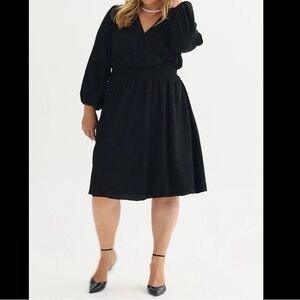 Draper James Black Long Sleeve Dress